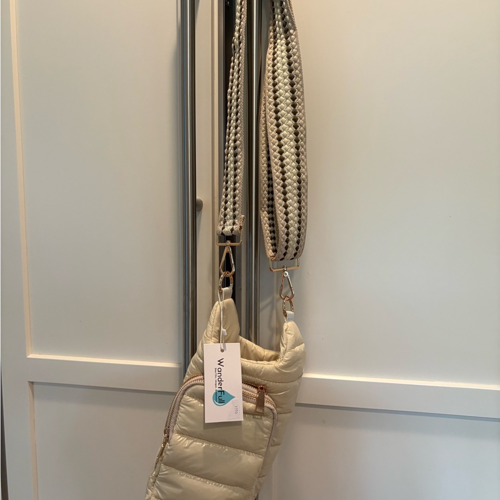 Stylish Cream Crossbody Water bag